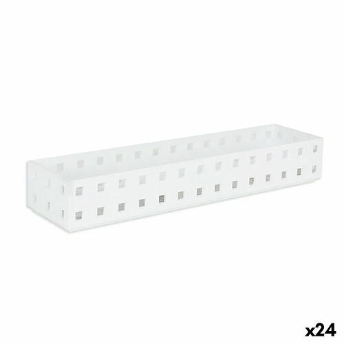 Organiseur de Tiroirs Confortime Blanc 27,6 x 6,6 x 4,3 cm (24 Unités)