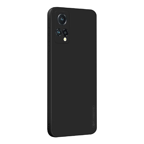 Coque en silicone PINWUYO découpes précises, toucher lisse, anti-rayures, flocage de fibres, noir pour votre Meizu 18X