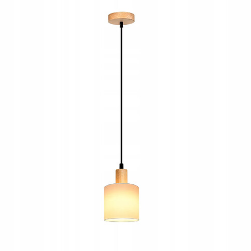 NETTLIFE Suspension bois blanc diamètre 173 cm E14 1 flamme lampe de salle à vintage rustique cuisine couloir lampe tissu pour salon restaurant