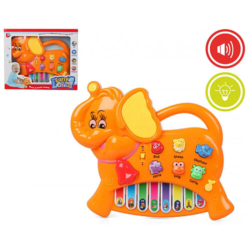 Ac-Deco Eléphant musical pour enfants - 26 x 21 cm - Piano