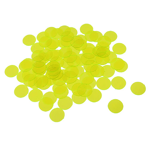 Jetons de jeu de bingo 300pcs professionnels comptant des jetons de bingo-test en plastique jaune