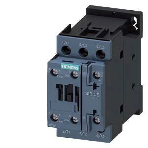 contacteur sirius - 17a - 3 pôles - 1f+1o - 24 ac - siemens 3rt2025-1ab00