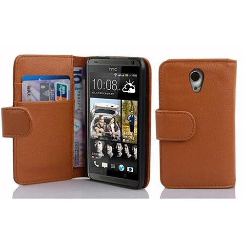 Cadorabo Coque HTC Desire 700 Etui en Brun