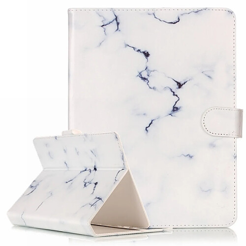 Wewoo Housse Étui blanc pour 7 pouces Tablette Tactile Marbre Motif universel en cuir Flip Horizontal avec porte-cartes & Slots & Wallet