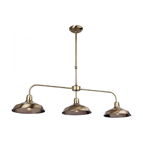 Luminaire Center Suspension 3 ampoules Lounge, acier brossé