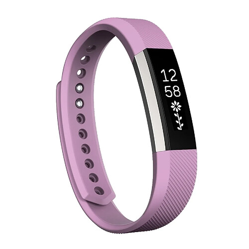 Wewoo Bracelet Violet pour Watchband Alta Watch en silicone à texture oblique, petite taille, longueur: environ 18.5cm clair