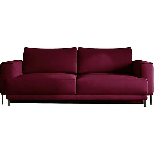 VENESETTI Canapé 3/4 places convertible et espace de rangement - Fushia - en tissu de qualité, DANY