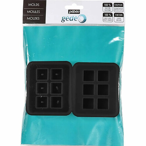 Pebeo 2 moules décoratifs en silicone - Cubiques