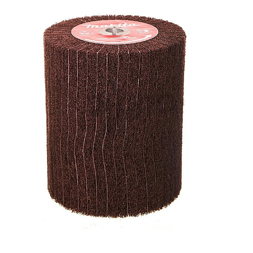 Brosse texture abrasive (fibres) et lamelle papier abrasif Grain 120 Makita P-19233