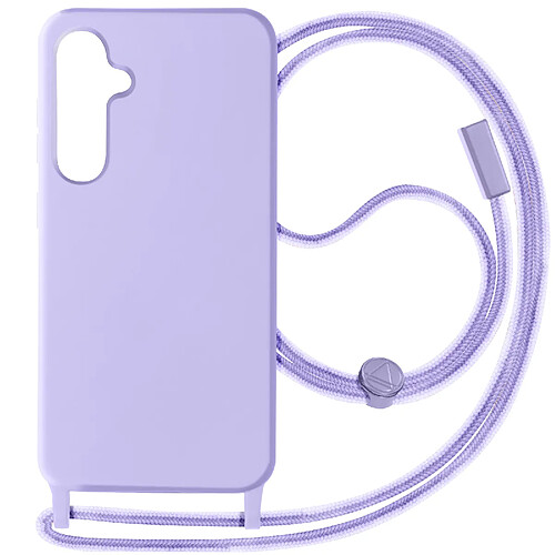 Avizar Coque Cordon Semi-Rigide pour Samsung Galaxy S23 FE Violet Clair