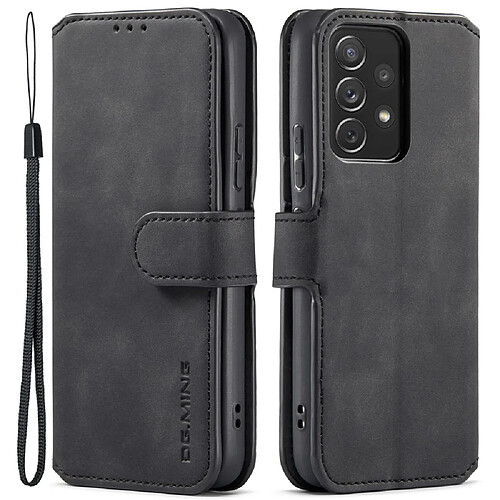 Etui en PU DG.MING style rétro avec support noir pour votre Samsung Galaxy A53 5G