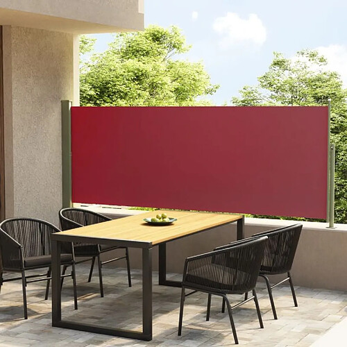 vidaXL Auvent latéral rétractable de patio 117x300 cm Rouge