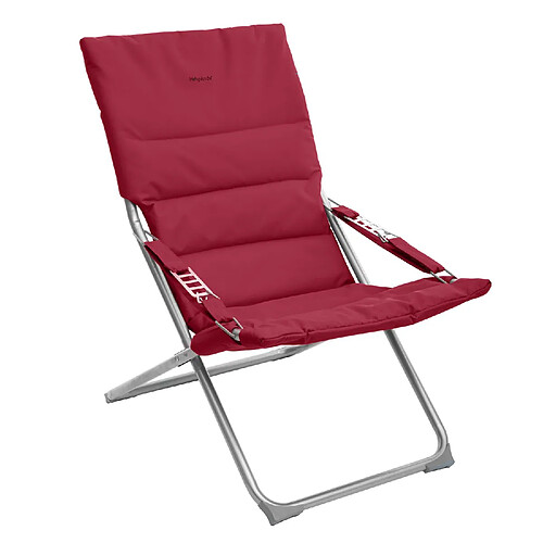 Hesperide Fauteuil relax de jardin pliable Milos - 3 Positions - Bordeaux