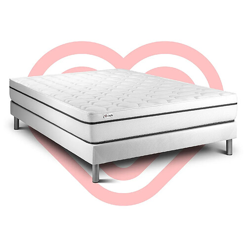 VITALIT Ensemble VITAL SPA 200 x 200 cm sommier Kit blanc