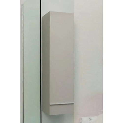 Aqua+ Ondée - Colonne salle de bain taupe à suspendre Haut. 120cm livré monté - TERRY