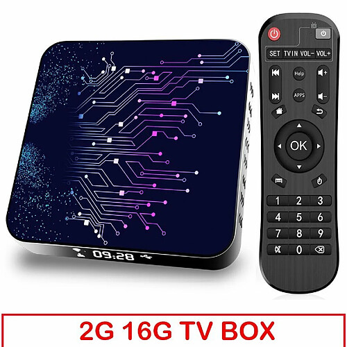 Lecteur Multimédia 2 16G Abs Matériel Tp02 Rk3318 Android 10 Tv Box Avec Télécommande 2 Prise 16G_Eu