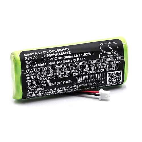 vhbw NiMH batterie 300mAh (2.4V) pour appareil de médecine comme appareil de polymérisation comme Dentsply GP50NH4SMXZ