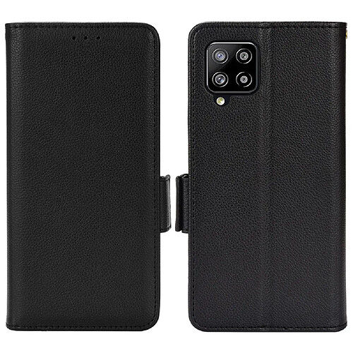 Etui en PU texture litchi, antichoc avec support noir pour votre Samsung Galaxy A42 5G/M42 5G