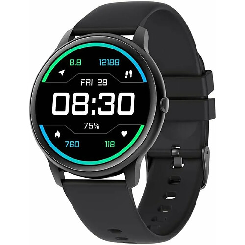 Vendos85 Montre Connectée Homme Ronde Smartwatch Cardiofréquencemètre noir