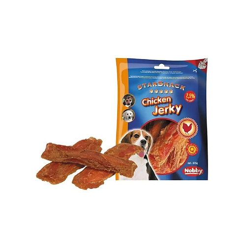 NOBBY Snack poulet jerky pour chien 375g