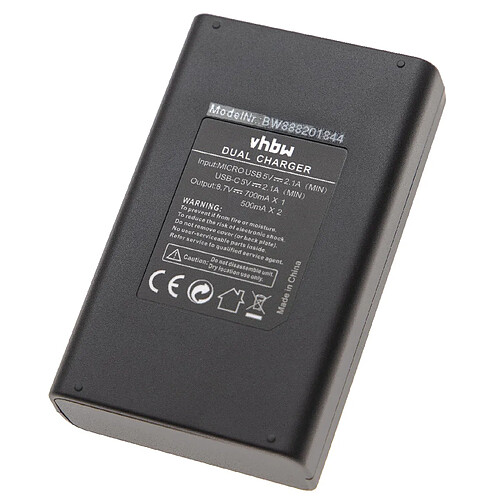 vhbw Chargeur de batterie double USB compatible avec Nikon EN-EL25 caméra, DSLR, action-cam