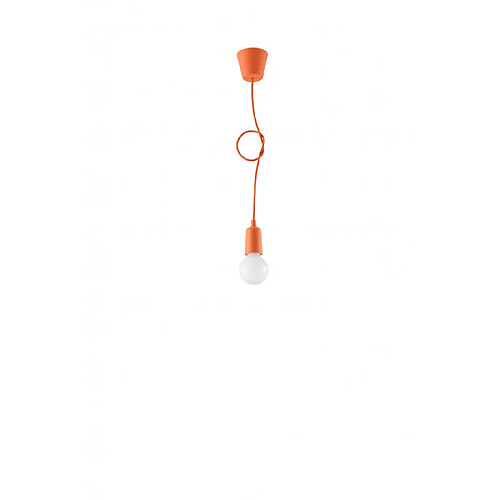 Luminaire Center Suspension DIEGO PVC orange 1 ampoule