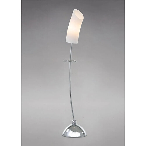 Luminaire Center Lampe de Table Lucia 1 Ampoule chrome poli/verre dépoli