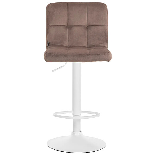 Non Tabouret de bar Peru velours blanc