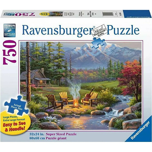 Ravensburger Puzzle 2D for seniors: Living room by the river 750 elements