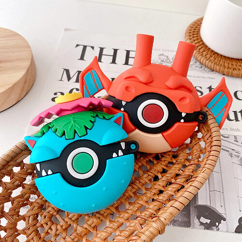 GUPBOO Airpods Coque Housse Étui Protecteur Compatible pour AirPods 3-Dessin animé Poke Ball Dracaufeu