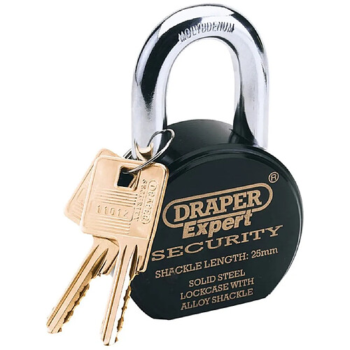 Draper Tools Expert Cadenas avec 2 clés Acier inoxydable 63 mm 64206