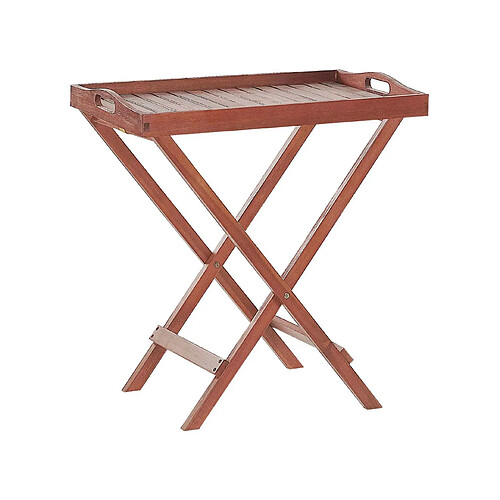 Beliani Table d'appoint TOSCANA Bois foncé