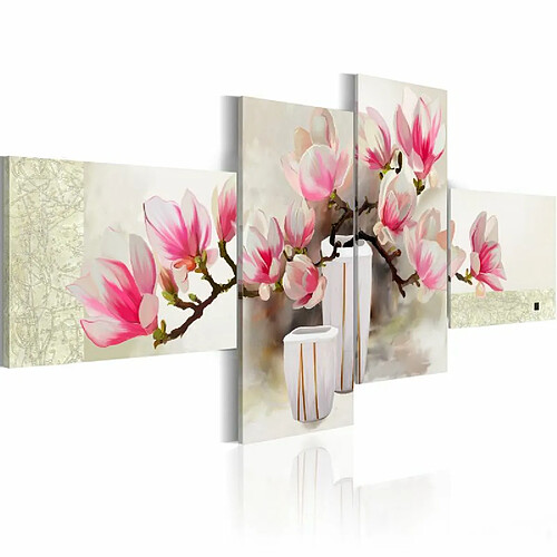 Paris Prix Tableau Peint à la Main Parfum de Magnolias 45x100cm