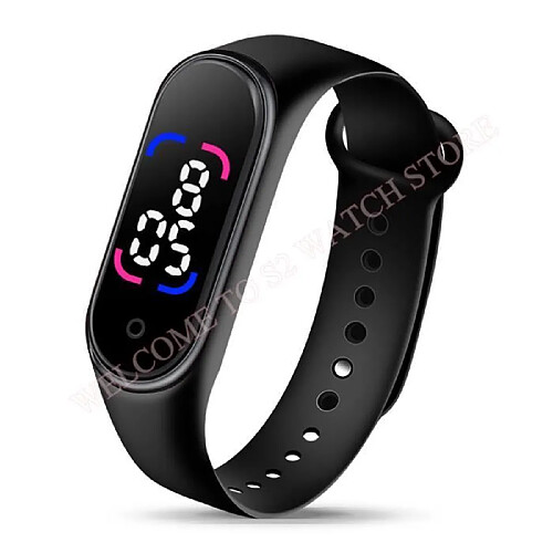 MONTRE BLUETOOTH-MONTRE INTELLIGENTE ,M6B--Montres arc en ciel pour enfants garçons, montre créative étanche en Silicone souple, bra