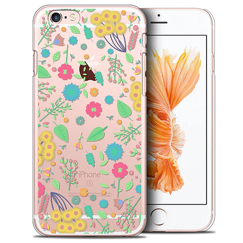 Caseink Coque Housse Etui Apple iPhone 6/6s Plus (5.5) [Crystal HD Collection Spring Design Flowers - Rigide - Ultra Fin - Imprimé en France]