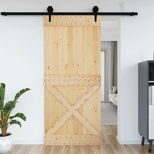 vidaXL Porte NARVIK 100x210 cm bois massif de pin