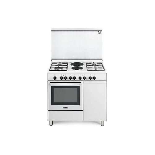 DeLonghi DEMX96B42ED Cuisinière et Piano de Cuisson 1500W 70L 240V 4 Feux 2 Plaques de Four Argent