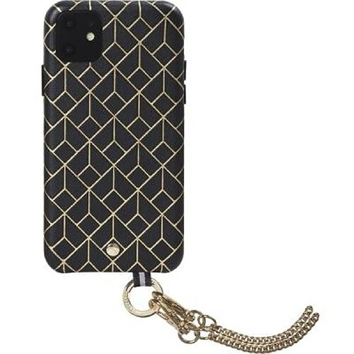 ARTEFAKT Coque pour iPhone 11 en Cuir St Germain avec bandoulière Noir