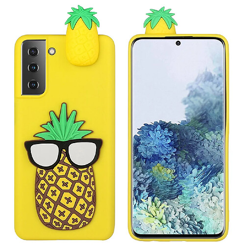 Coque en TPU antichoc, décoration de figurines 3D ananas pour votre Samsung Galaxy S22 Plus 5G