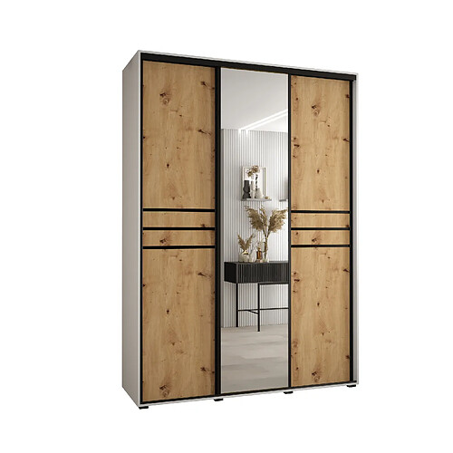 Abiks Meble Armoire Davos 11 À Portes Coulissantes 235,2/180/45 3 Portes