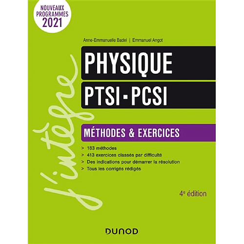 Physique PTSI, PCSI : méthodes & exercices : nouveaux programmes 2021 · Occasion