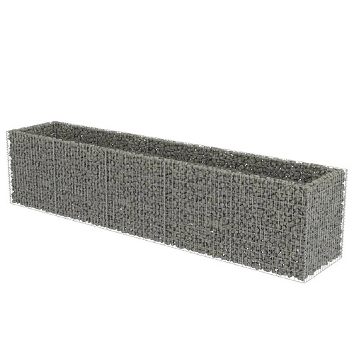 Maison Chic Jardinière,Lit surélevé - Bac à fleurs - pot de fleur à gabion Acier galvanisé 450x90x100 cm -GKD63699