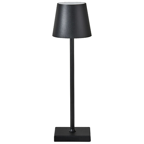 Beliani Lampe à poser en métal sans fil noir BACEIRO