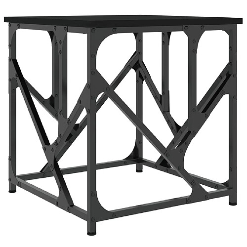 ComfortXL Table Basse Noir 45x45x47,5 Cm Bois D'ingénierie