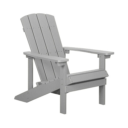 Beliani Chaise de jardin ADIRONDACK Bois d'ingénierie Gris clair