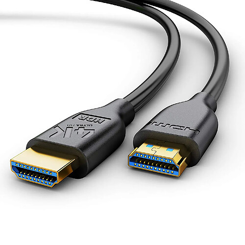 Sentivus HD460-200 Câble HDMI Pro 4K - UHD/HDR à 60 Hz sans saccades (HDMI 2.0b et rétrocompatible - Haute Vitesse avec Ethernet, 1x 2,00m, Noir