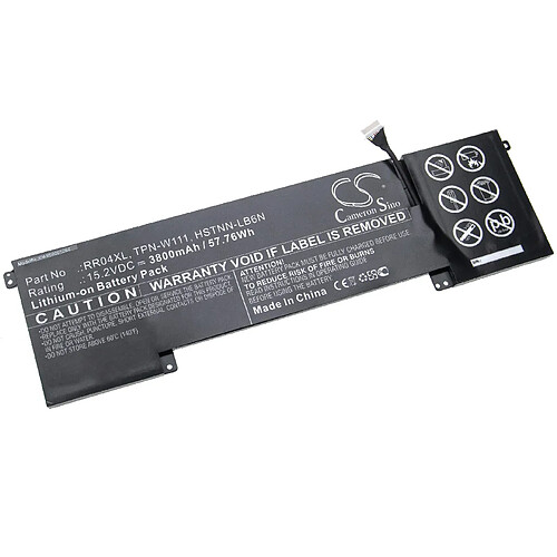 vhbw batterie compatible avec HP Omen PRO 15-M2T35AA, PRO 15-M2T36AA, PRO 15-M2T37AA, PRO 15-M2T39AA laptop (3800mAh, 15,2V, Li-Ion, noir)