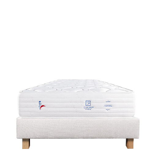 LUXURY LITERIE Ensemble matelas Patriote Mousse 160x200 cm + sommier beige ep20cm