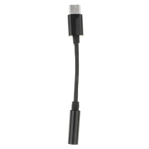 Adaptateur de câble audio de type c à 3,5 mm aux écouteurs pour Samsung noir