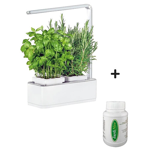 Jardinice Jardinière avec lampe led intégrée Mini potager + engrais 250 ml.